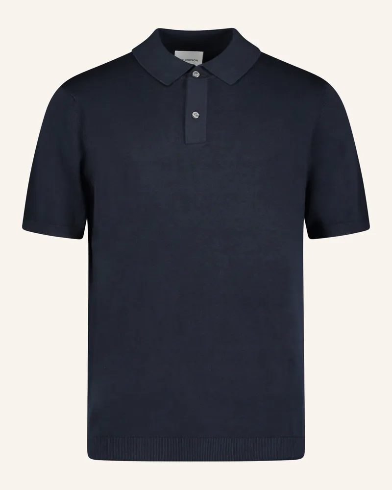 Roy Robson Strick-Poloshirt blau Dunkelblau