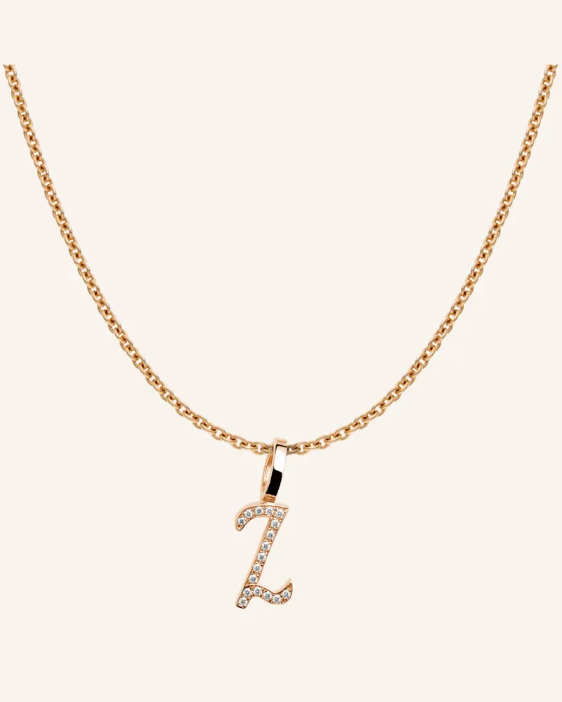 CADA Kette Tiny Diamond Letter Z rosegold Roségold