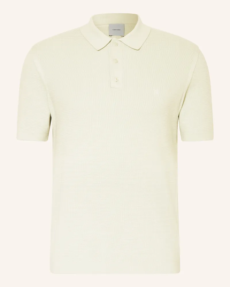 Calvin Klein Strick-Poloshirt Mint