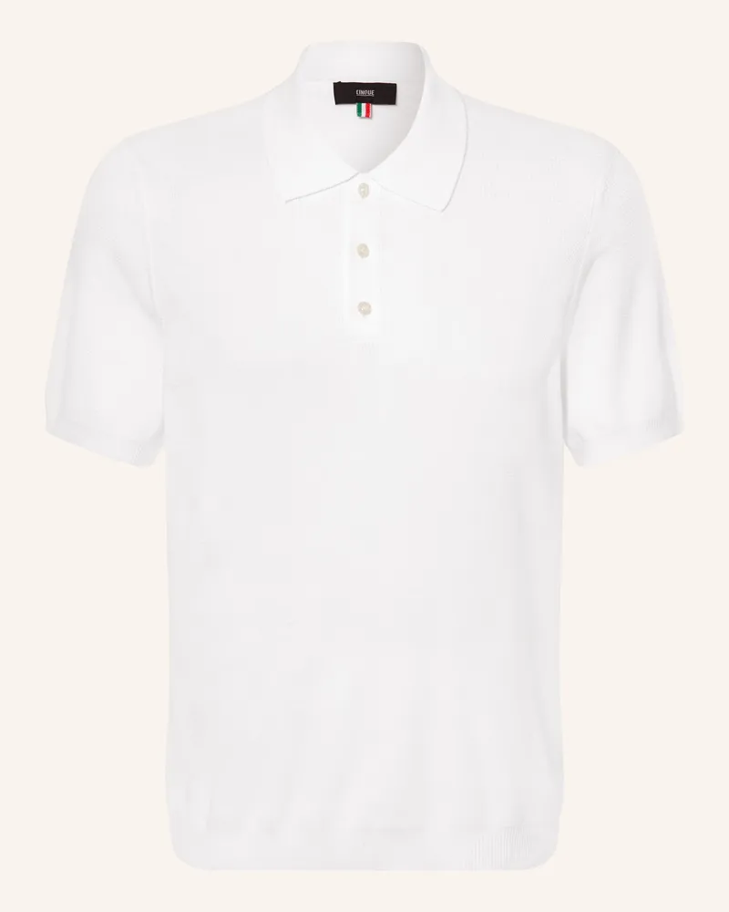 cinque Strick-Poloshirt CIFLAV Weiss
