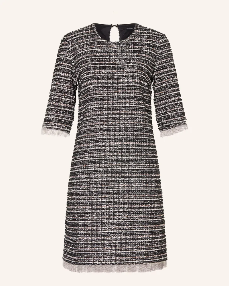 ana alcazar Bouclé-Kleid Mit Schmuckperlen schwarz Dunkelgrau