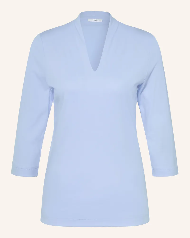 ZAíDA Shirt Mit Kelchkragen blau Hellblau