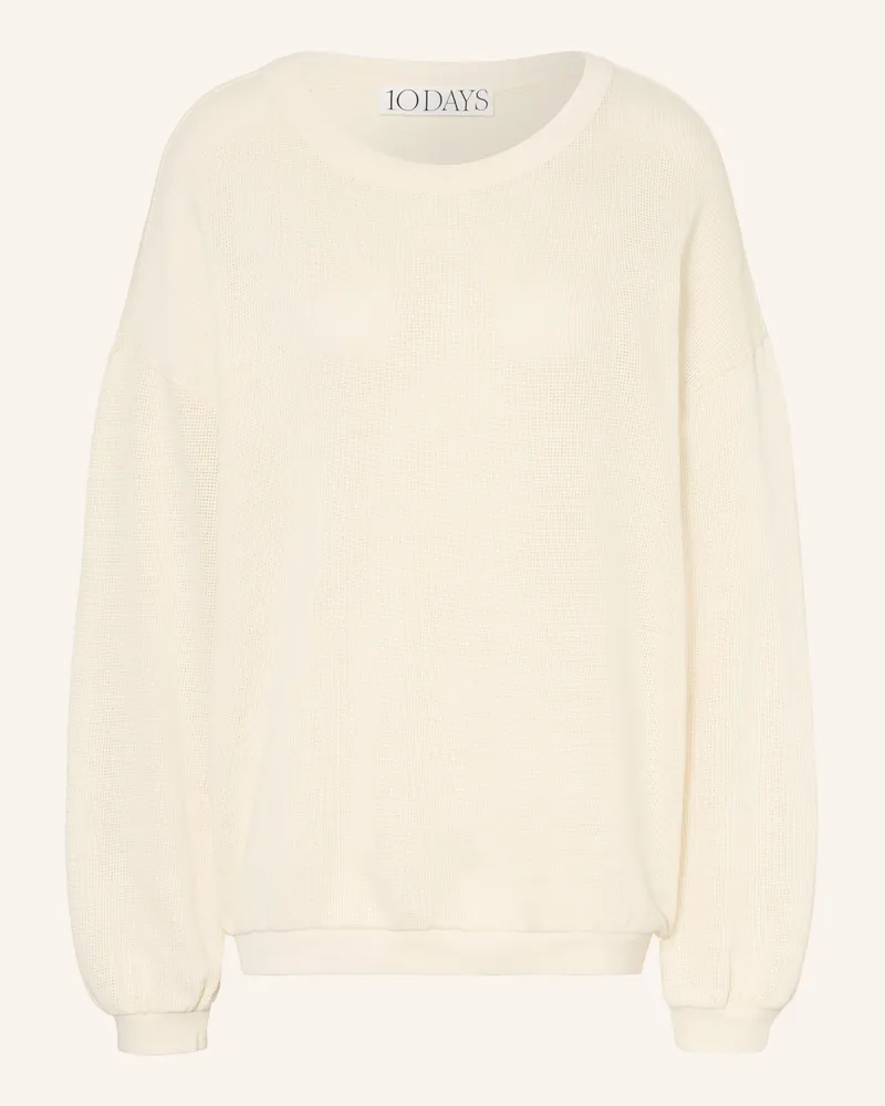 10Days Oversized-Sweatshirt gelb Ecru
