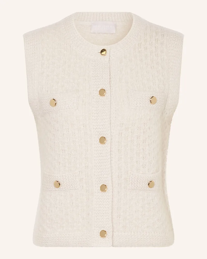 hemisphere Strickweste Aus Cashmere Mit Glitzergarn weiss Creme