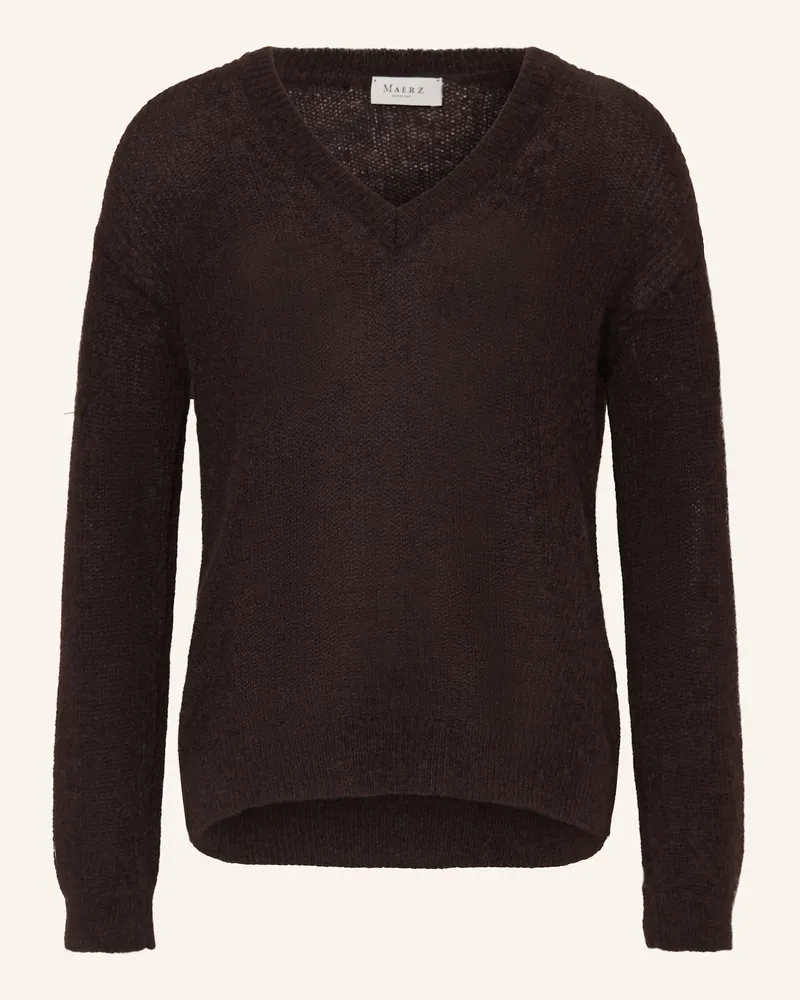 Maerz Pullover Mit Alpaka braun Dunkelbraun