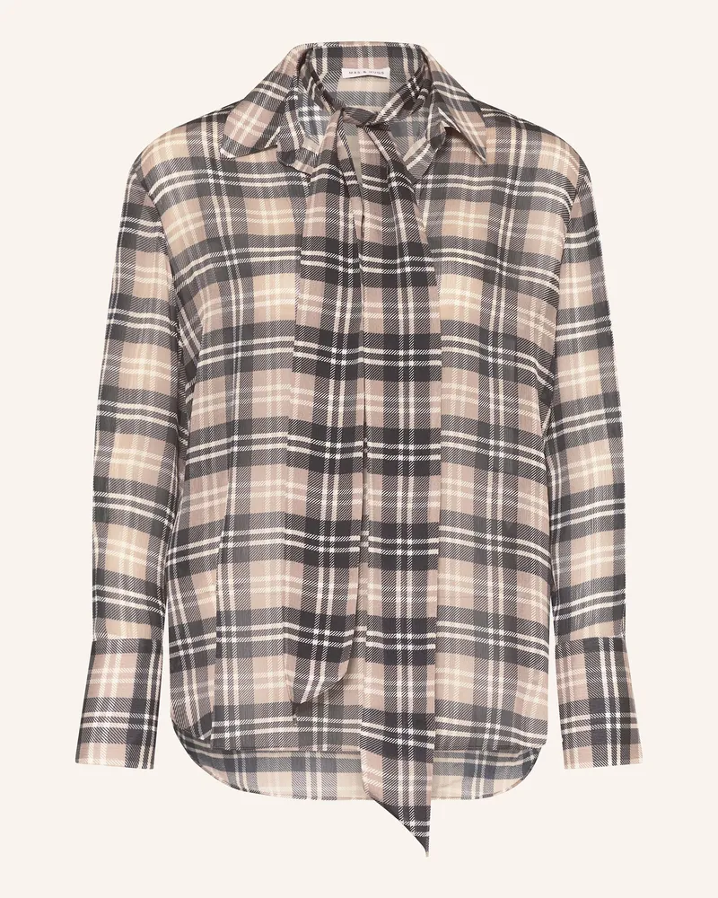 Mrs & HUGS Schluppenbluse Dunkelblau