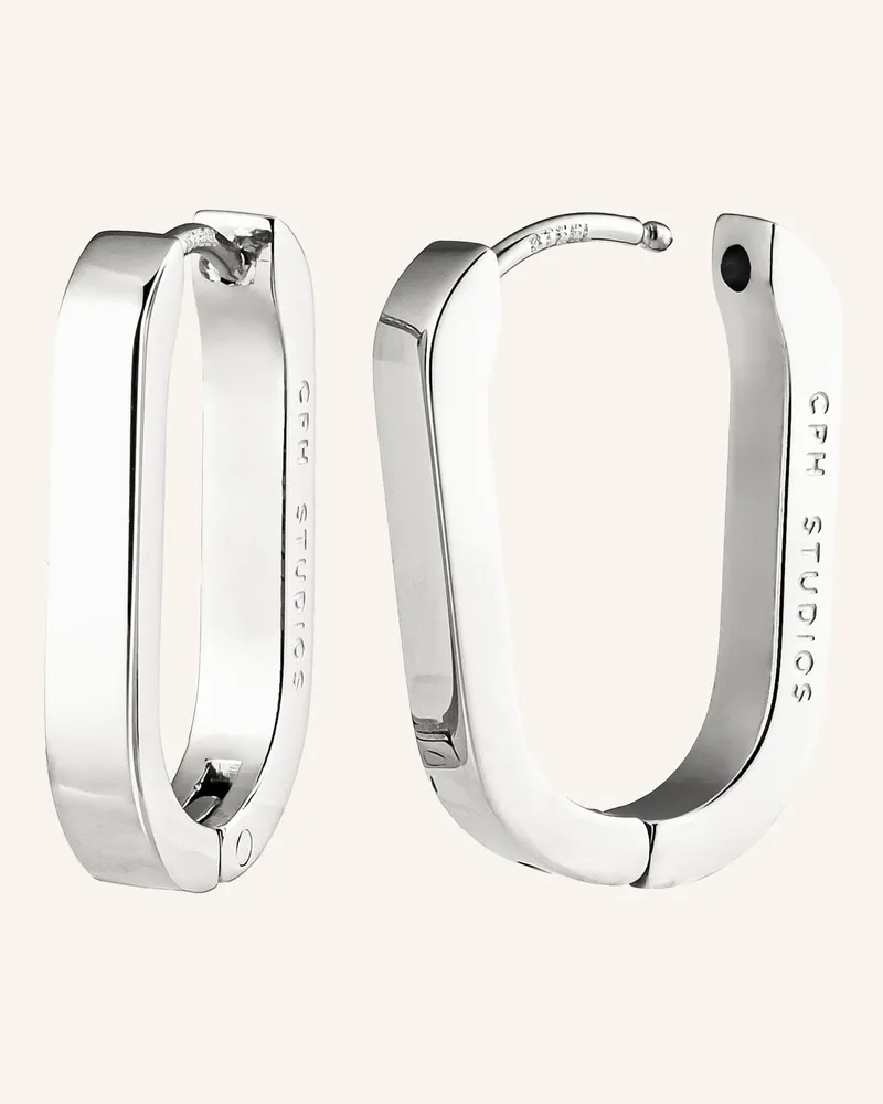 Copenhagen Creolen  Aus  Edelstahl silber Silber