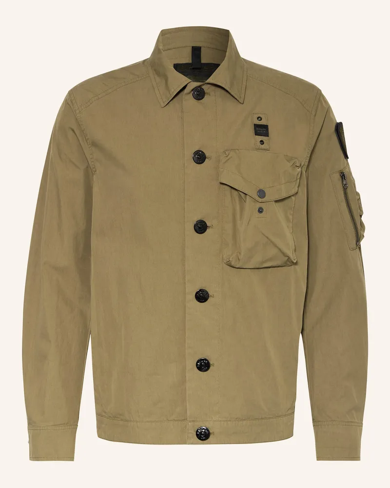 Blauer Blouson Oliv