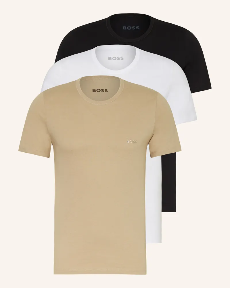 HUGO BOSS 3er-Pack T-Shirts Beige