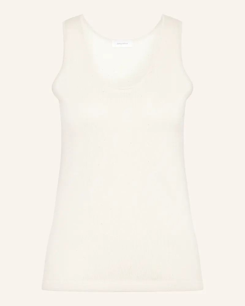 Darling Harbour Stricktop mit Glitzergarn Creme