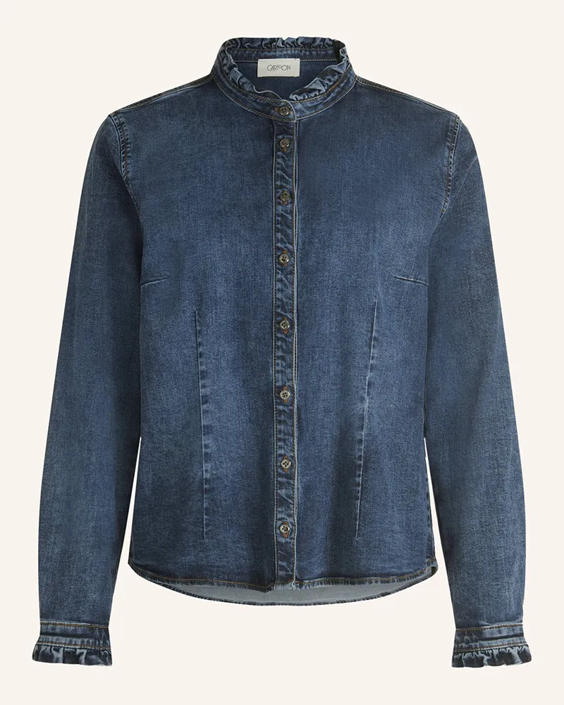 Cartoon Jeansbluse mit Rüschen 8620