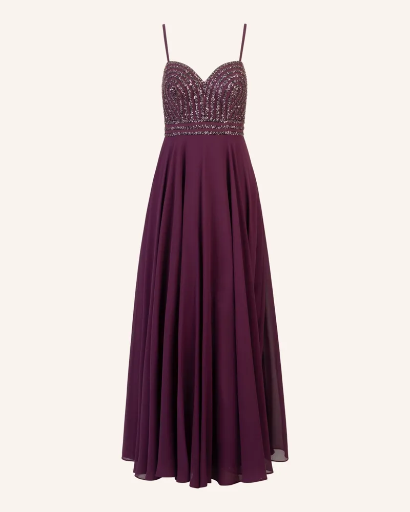 Apart Abendkleid mit Pailletten Dunkellila