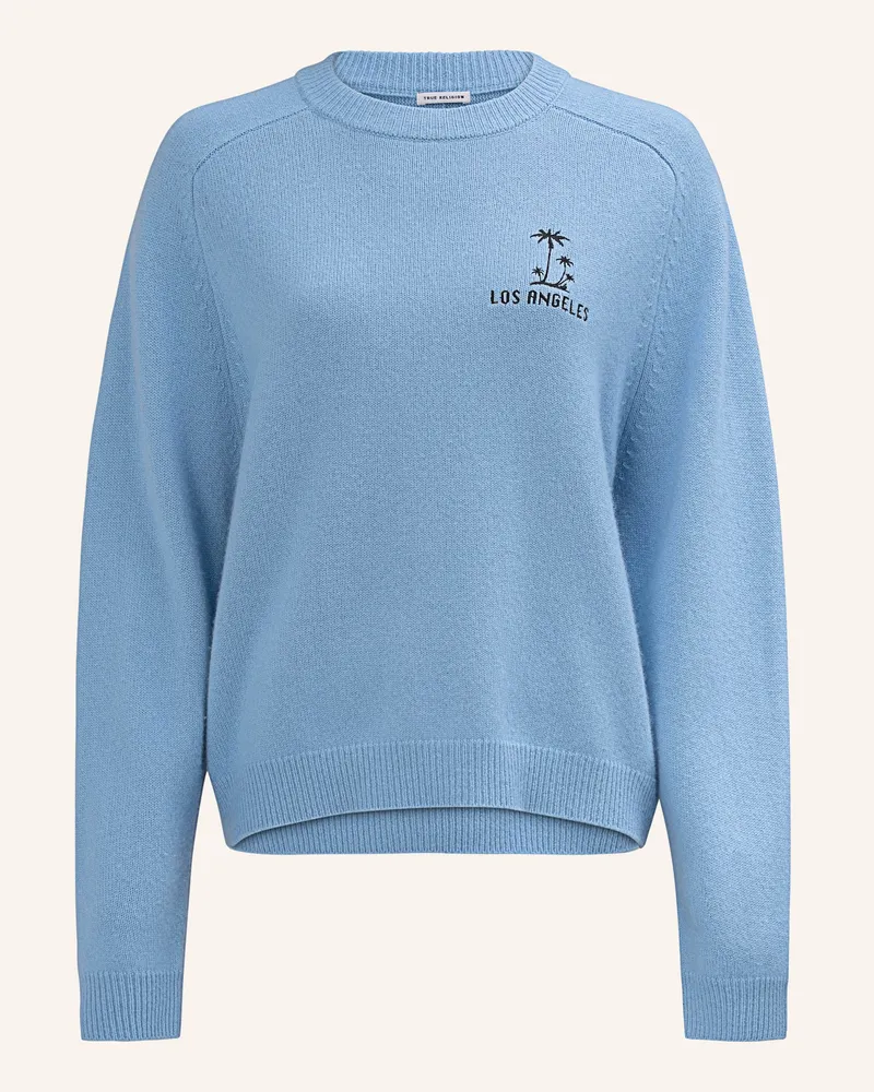 True Religion Strickpulli Mc California blau Blau