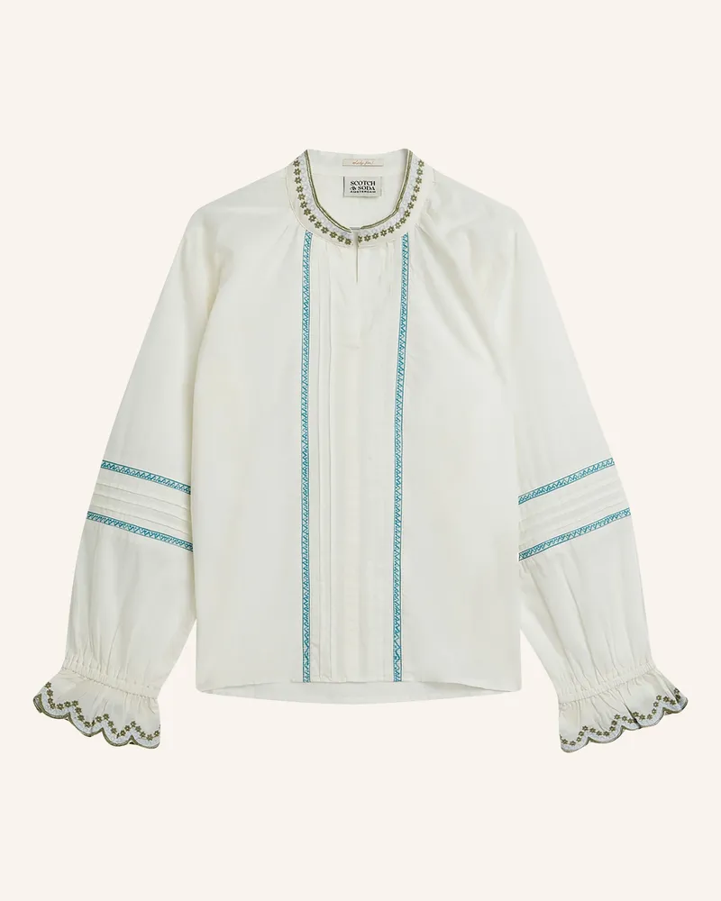Scotch&Soda Blusenshirt Mit Rüschen weiss Weiss