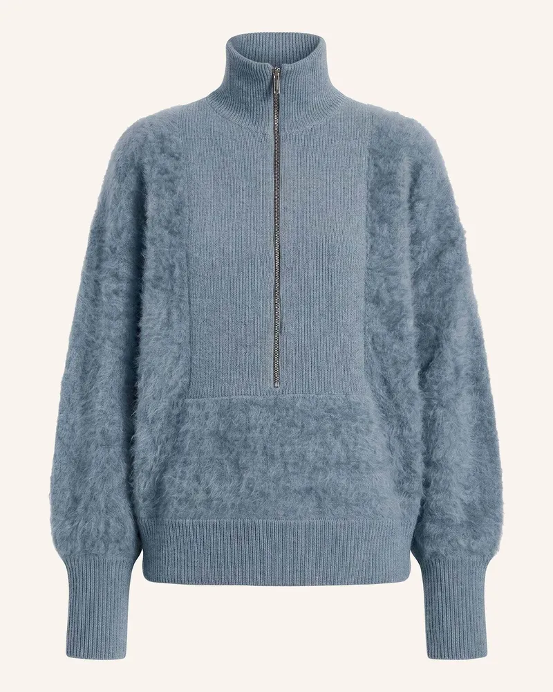 KIEFERMANN Kiefermann Women Pullover Aus Gebürstetem Kaschmir Mit Zipper-Kragen Olandra blau Hellblau