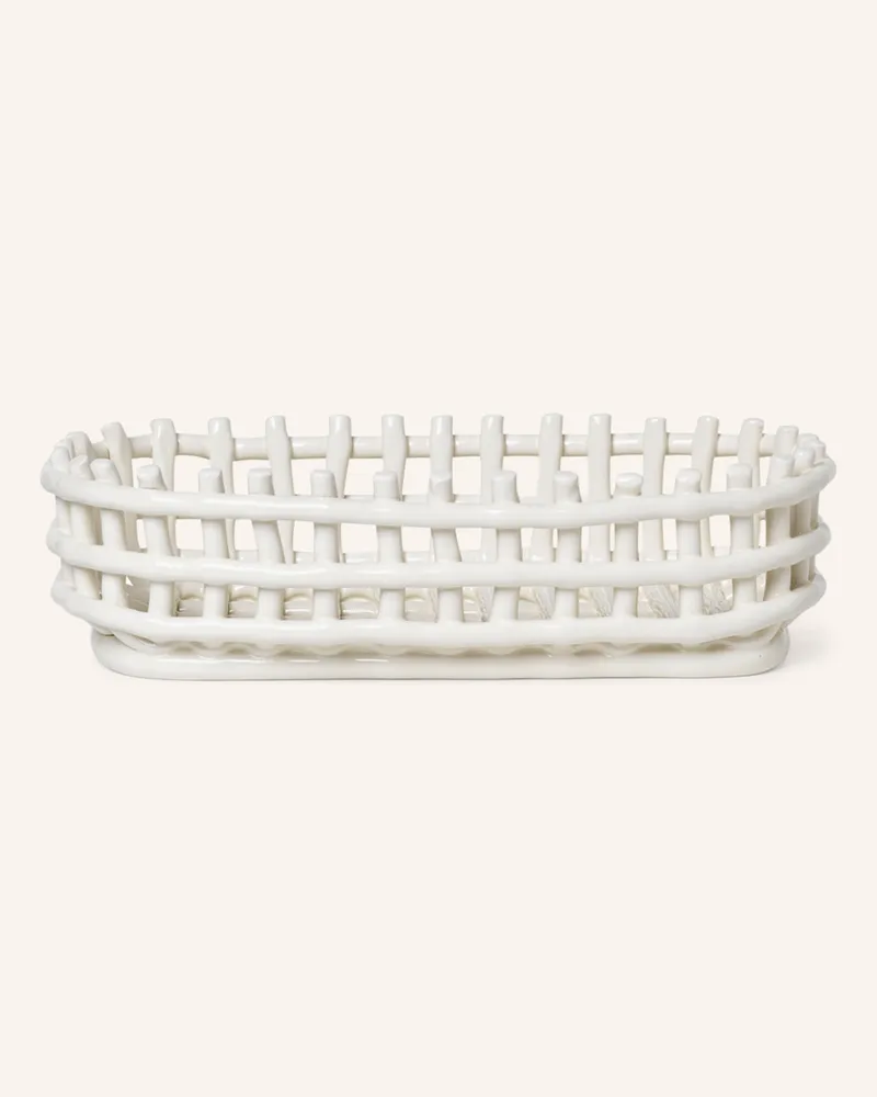 ferm LIVING Korb CERAMIC Weiss