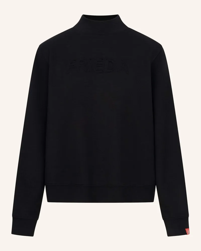 Frieda & Freddies Sweatshirt Mit Stehkragen schwarz Schwarz