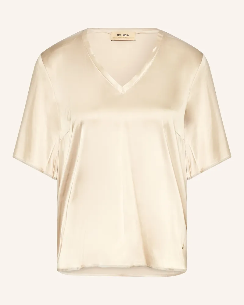 Mos Mosh Blusenshirt MMEVIE aus Satin Beige