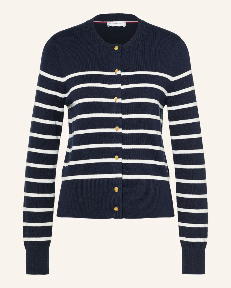 Tommy Hilfiger Strickjacke blau Dunkelblau