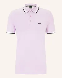 HUGO BOSS Piqué-Poloshirt PADDY CURVED Regular Fit Lila