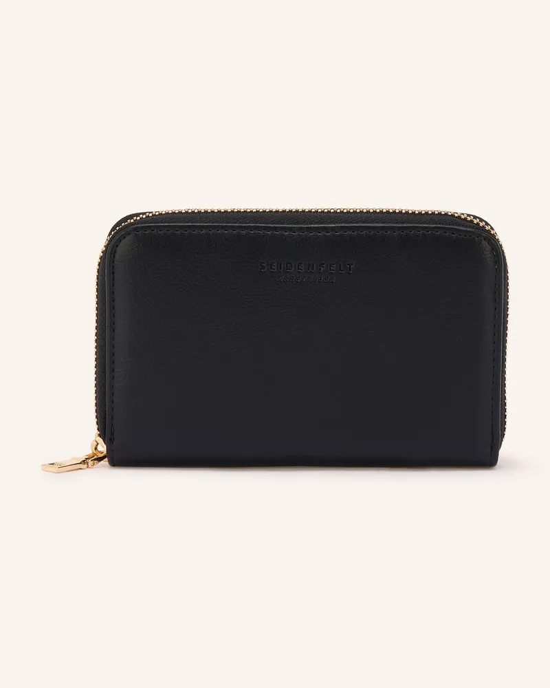 SEIDENFELT Geldbörse schwarz Schwarz