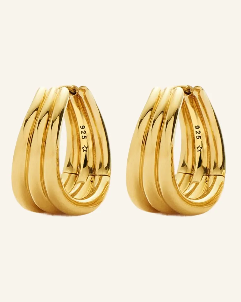Missoma Creolen SAVI TRIPLE RIDGE HOOPS by GLAMBOU Gold