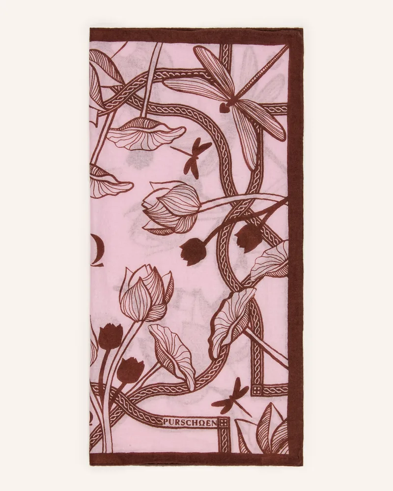 Puschoen Cashmere-Tuch Dragon Fly rosa Rosé