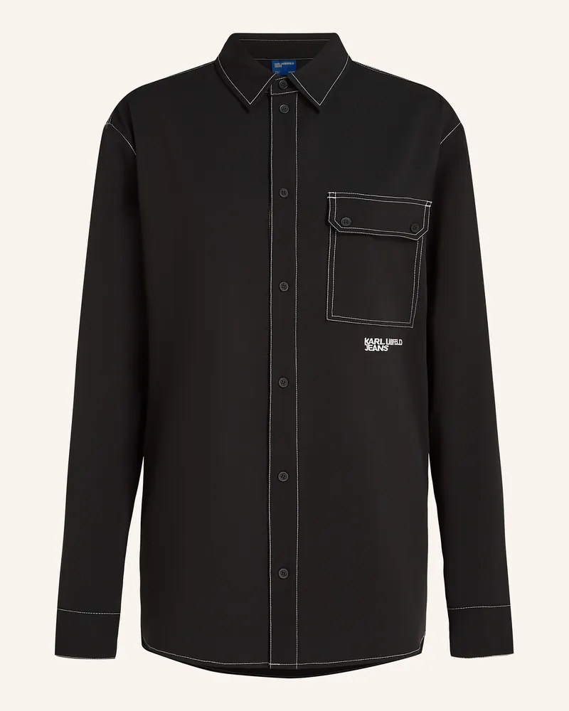 Karl Lagerfeld Hemd schwarz Schwarz