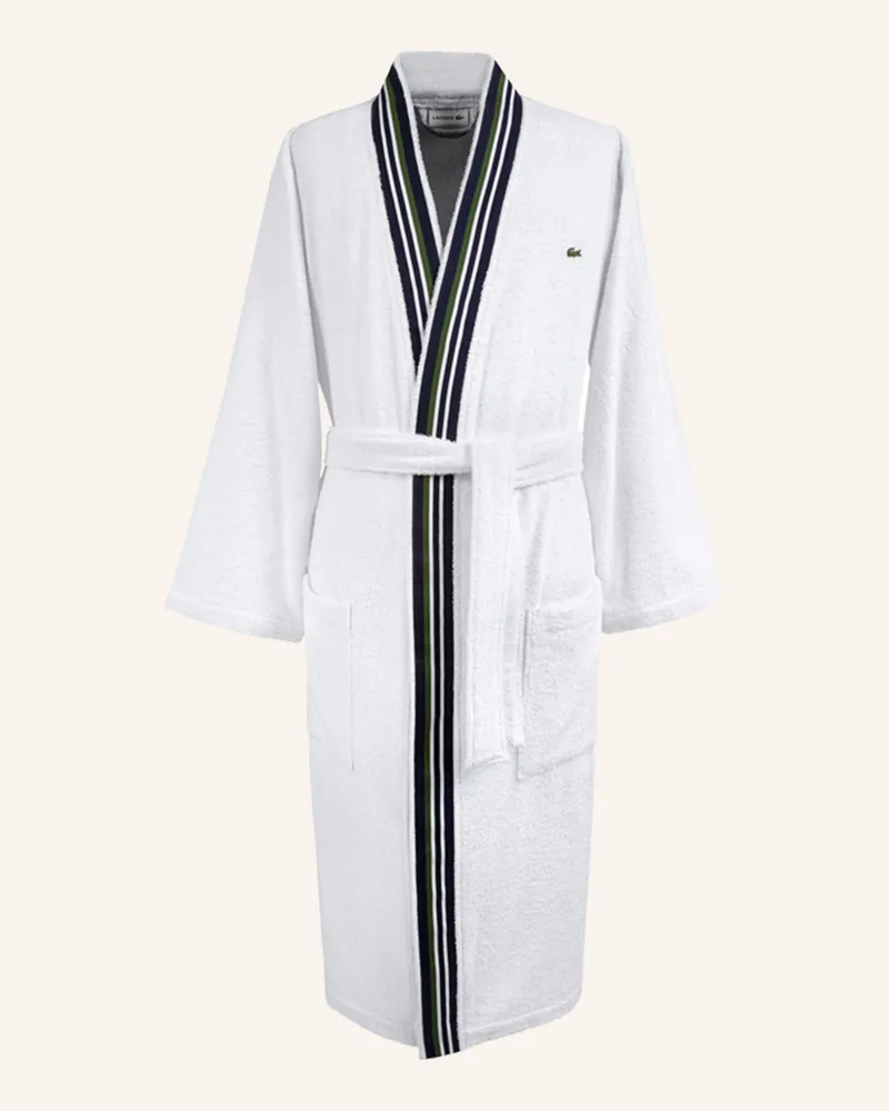 Lacoste Bademantel LCLUB Weiss