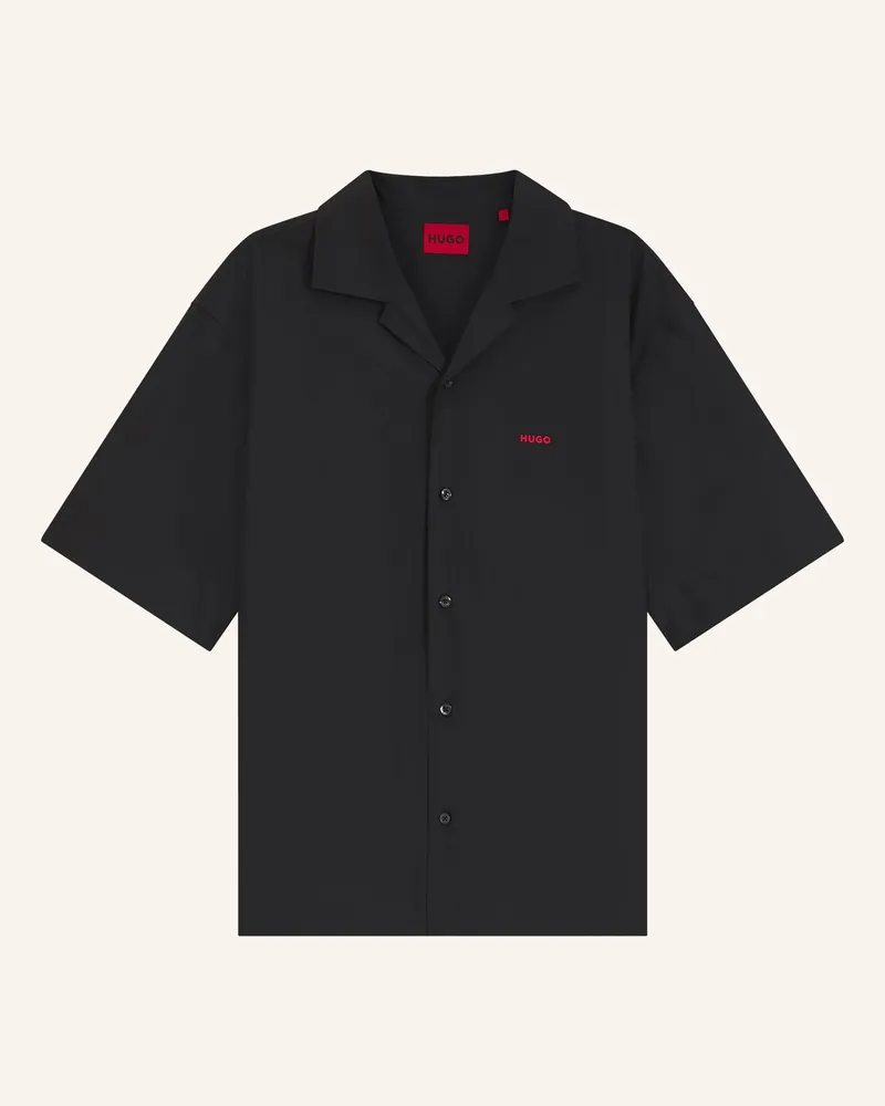 HUGO BOSS Resorthemd ESPINO Comfort Fit Schwarz