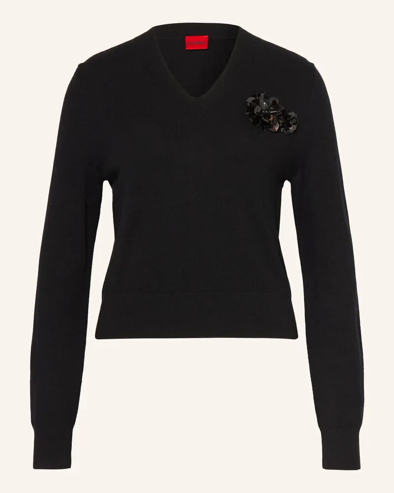 HUGO BOSS Pullover Soreno schwarz Schwarz
