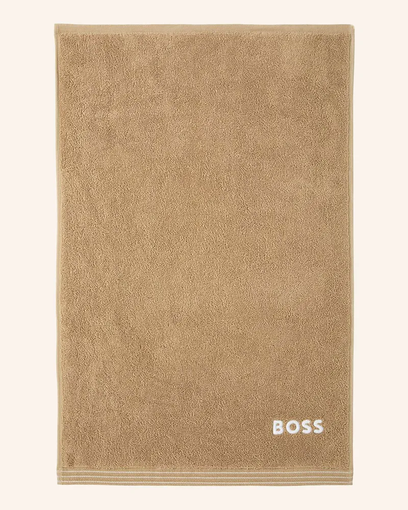 HUGO BOSS Gästetuch 2er Set Edge braun Hellbraun