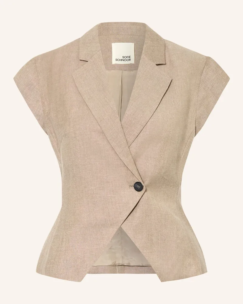 Sofie Schnoor Blazerweste Majsesw Mit Leinen beige Beige