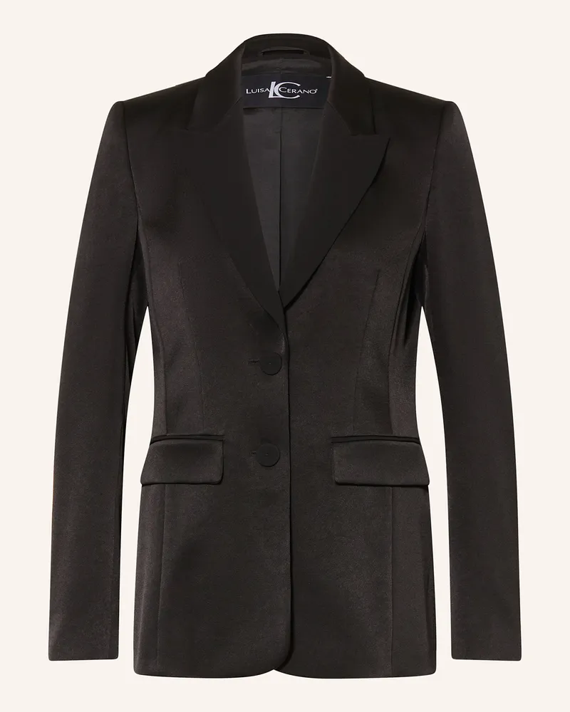 Luisa Cerano Satinblazer schwarz Schwarz