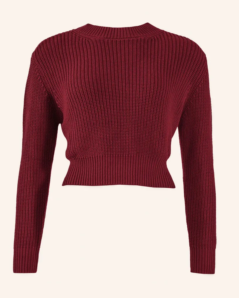 ADLYSH KURZER STRICKPULLOVER AUS BAUMWOLLE Rot