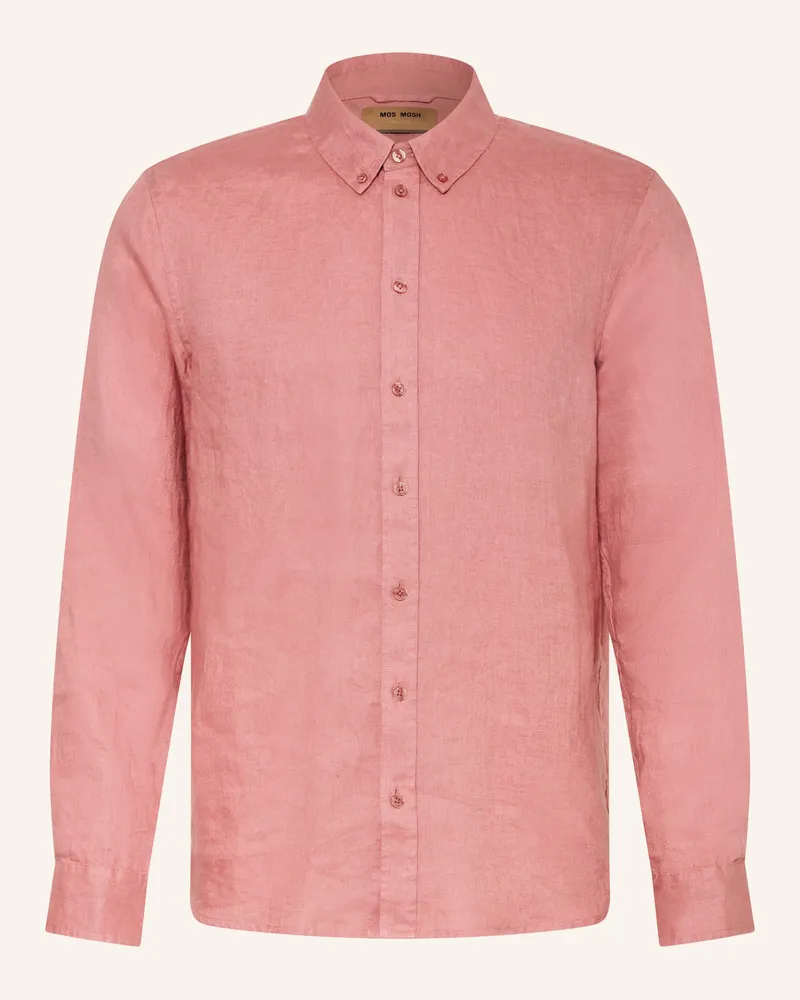 Mos Mosh Leinenhemd Mmgtheo Regular Fit rot Hellrot