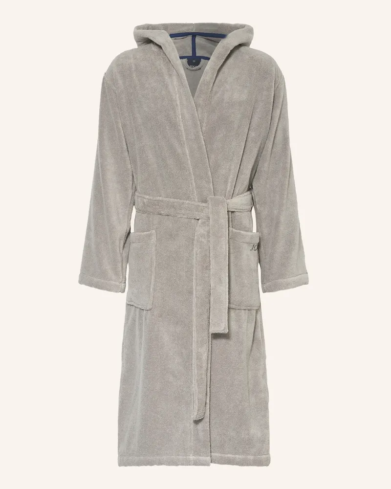 JOOP! Herren-Bademantel Mit Kapuze grau Grau