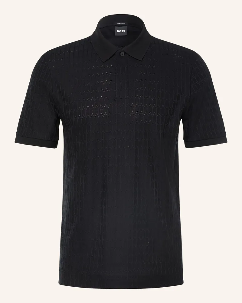 HUGO BOSS Jersey-Poloshirt Parley schwarz Schwarz