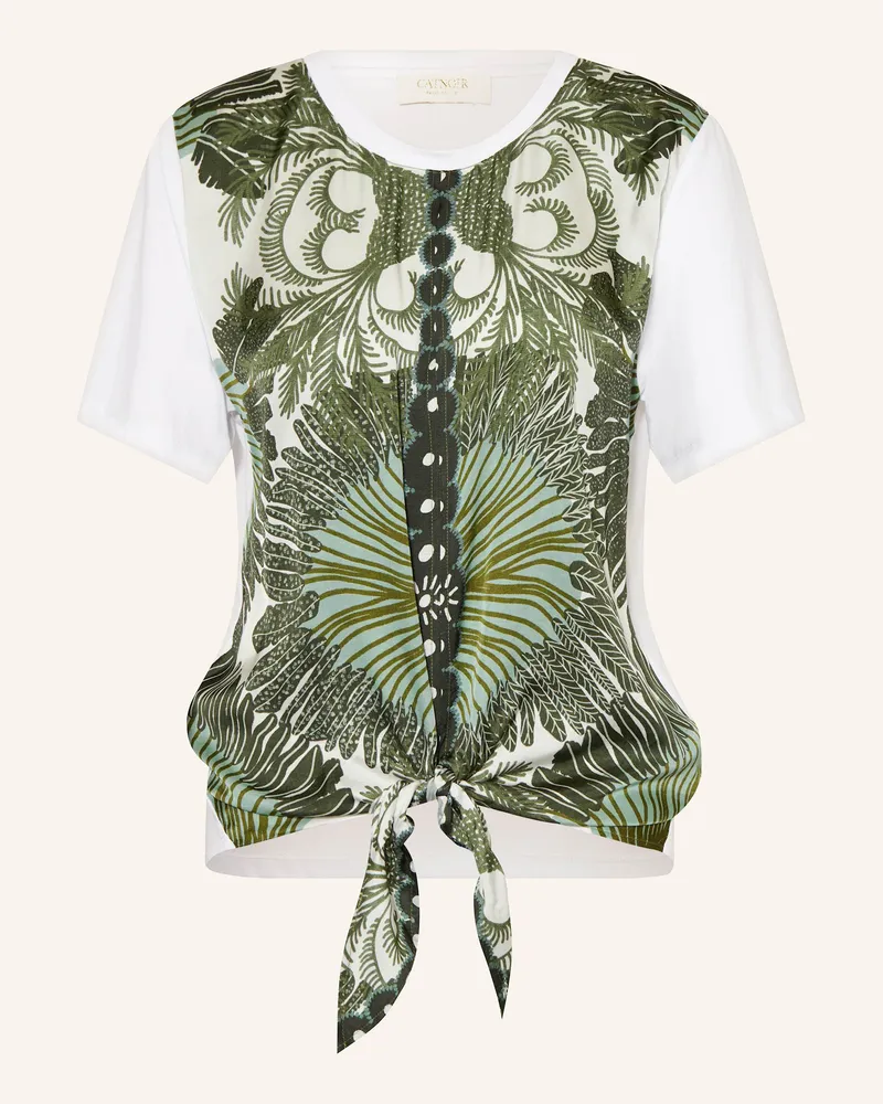 CATNOIR Blusenshirt im Materialmix Grün