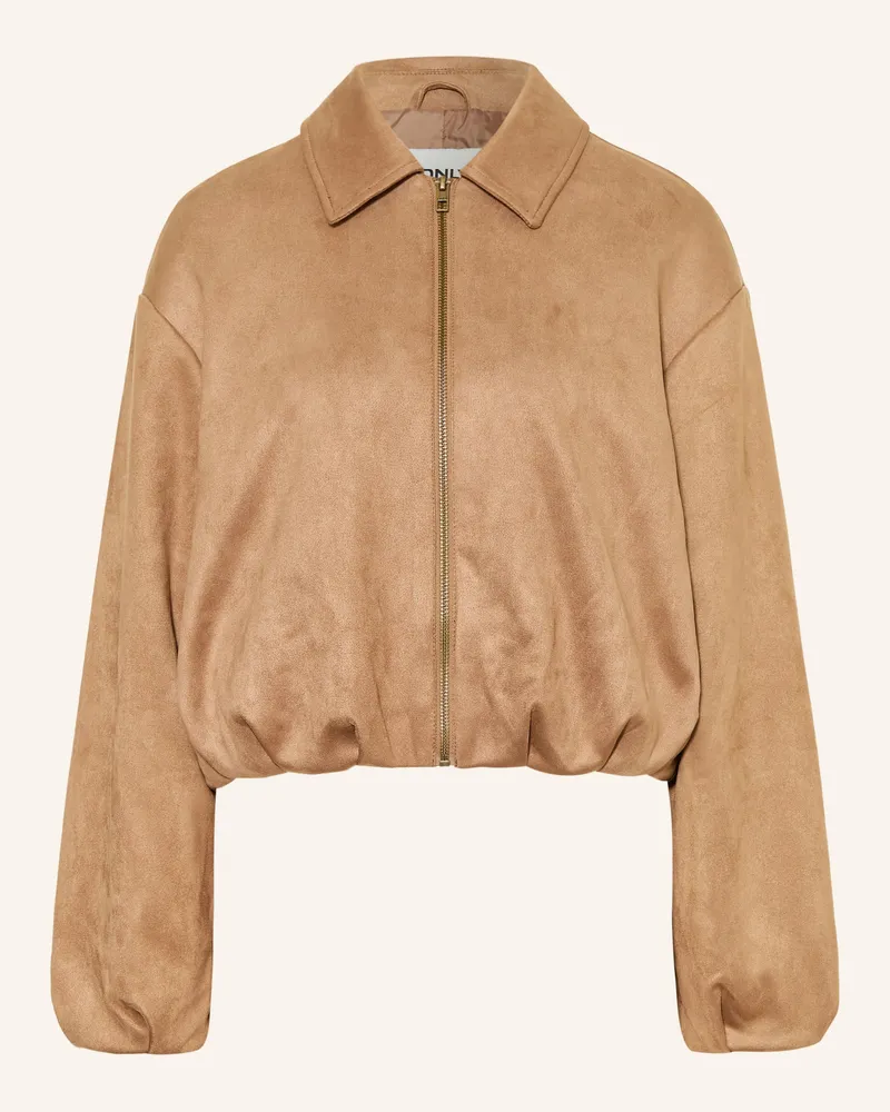 only Jacke In Lederoptik braun Braun