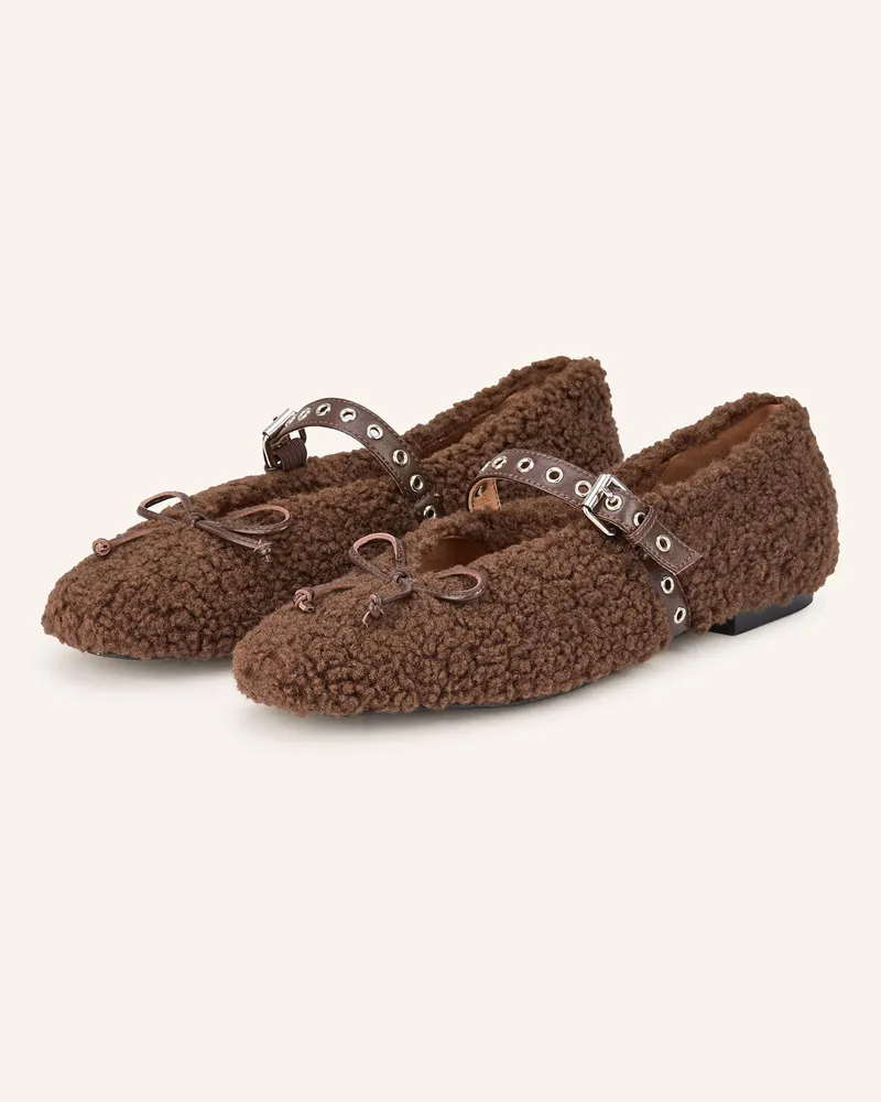Bibi Lou Mary-Jane-Ballerinas Braun