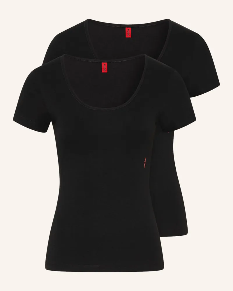 HUGO BOSS 2er-Pack T-Shirts schwarz Schwarz