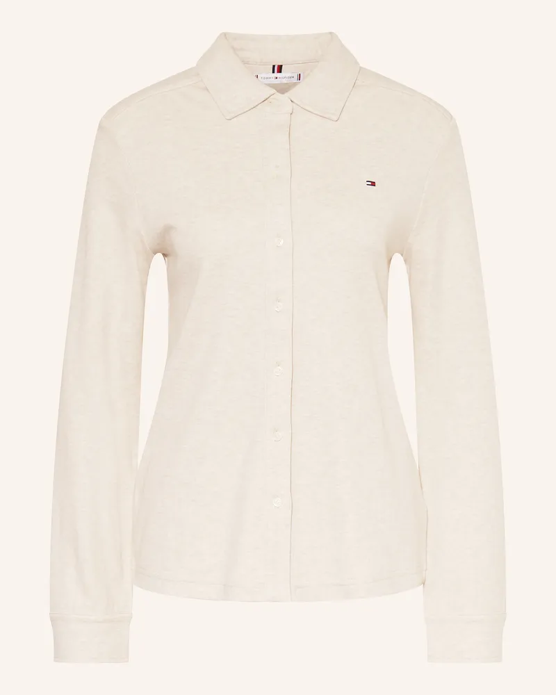 Tommy Hilfiger Hemdbluse Aus Jersey weiss Creme