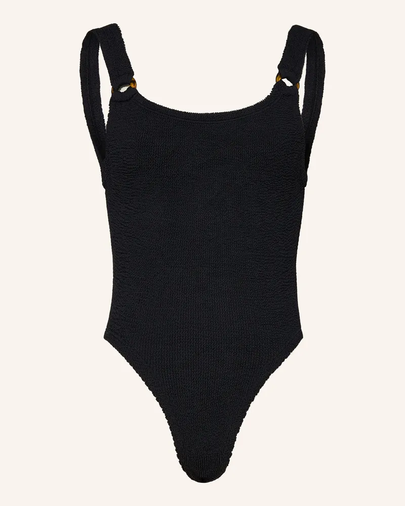 Hunza G Badeanzug DOMINO Schwarz