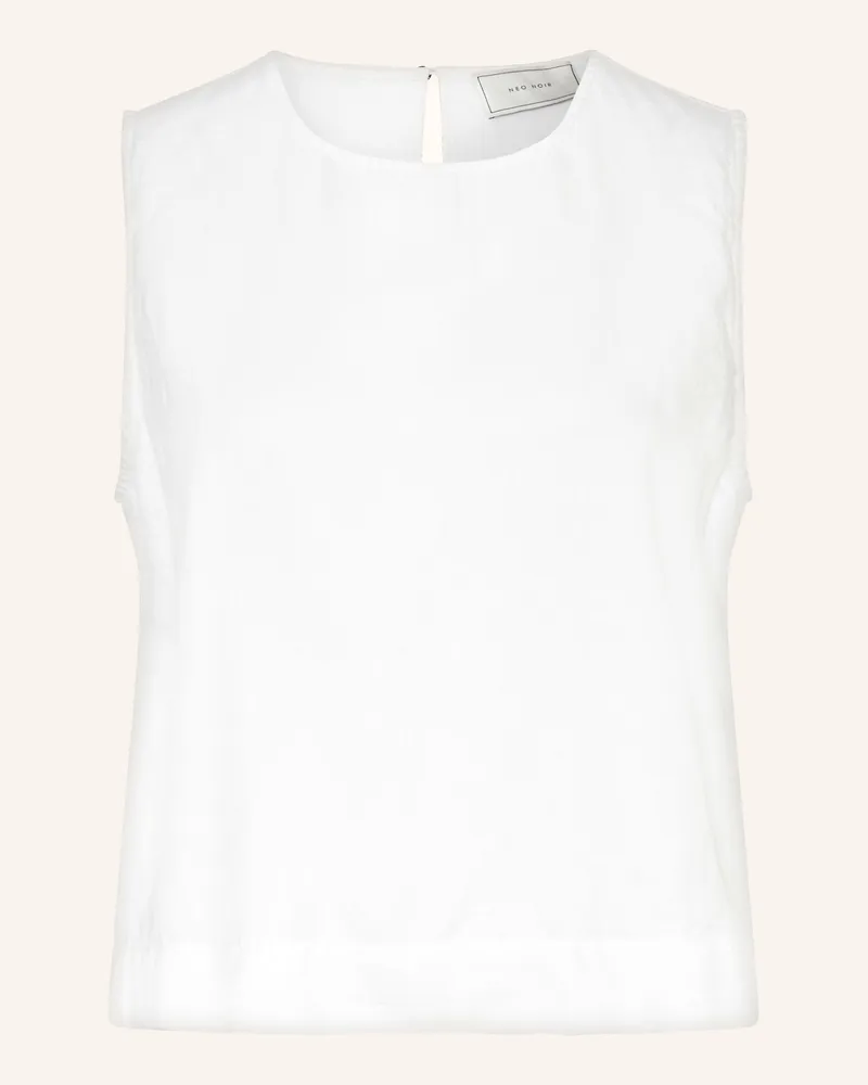 Neo Noir Top Svetlana Mit Leinen weiss Weiss