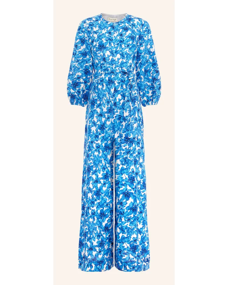 Phase Eight Jumpsuit ROSEY mit Leinen und 3/4-Arm Blau