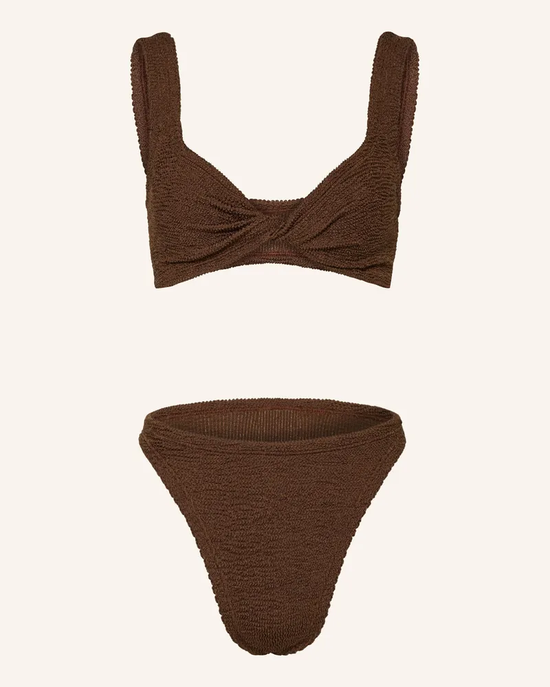Hunza G Bralette-Bikini JUNO Dunkelbraun