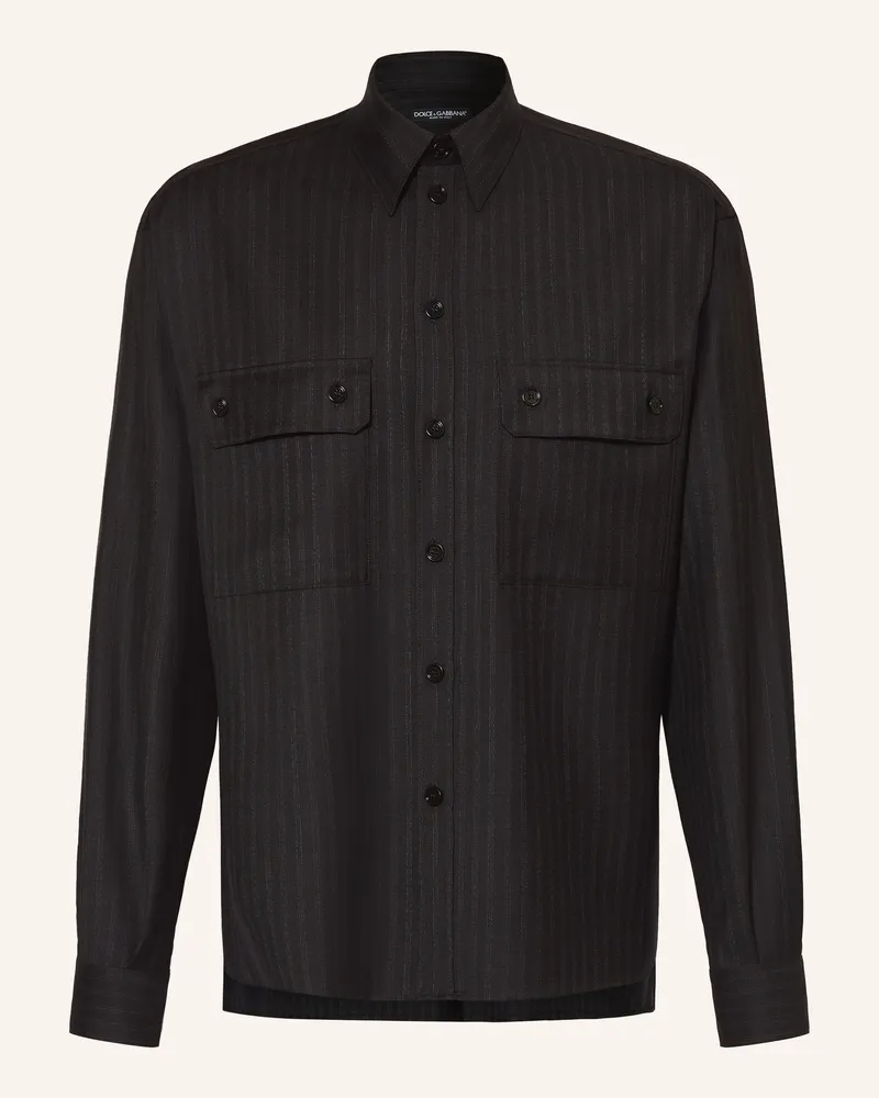 Dolce & Gabbana Hemd Comfort Fit schwarz Schwarz