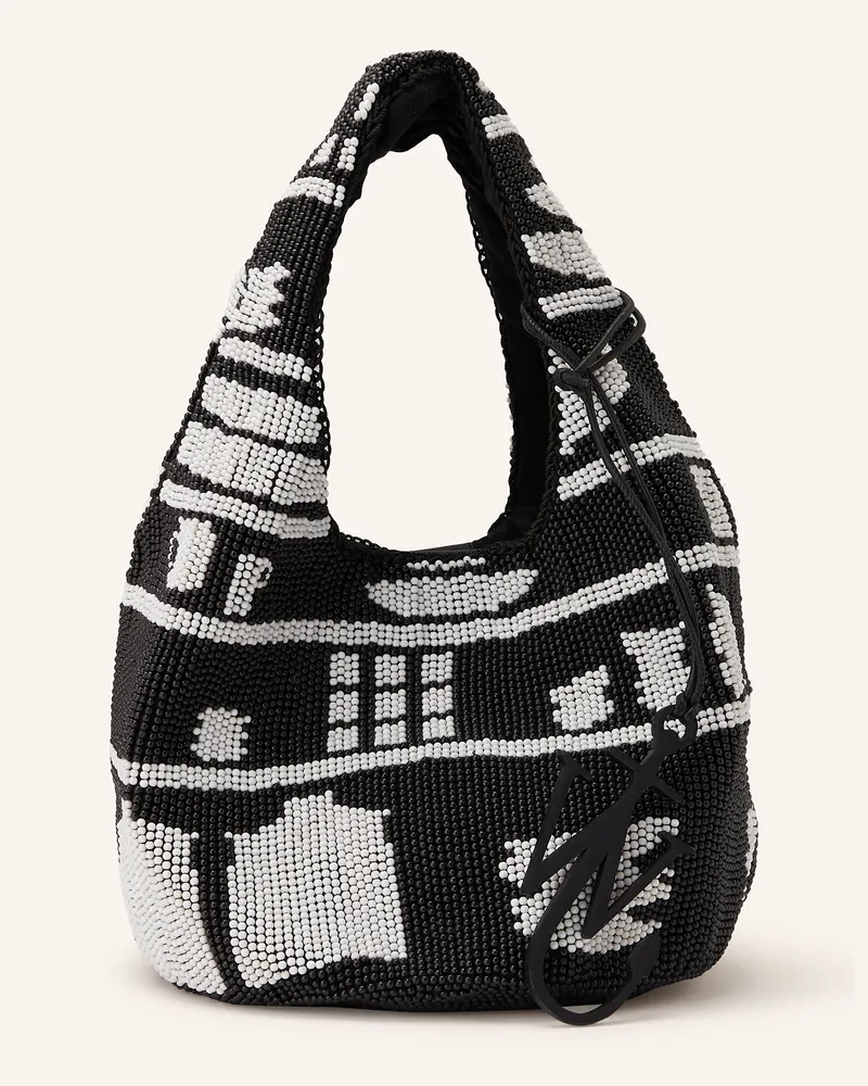 J.W.Anderson Handtasche BEADED SHOPPER MINI Schwarz