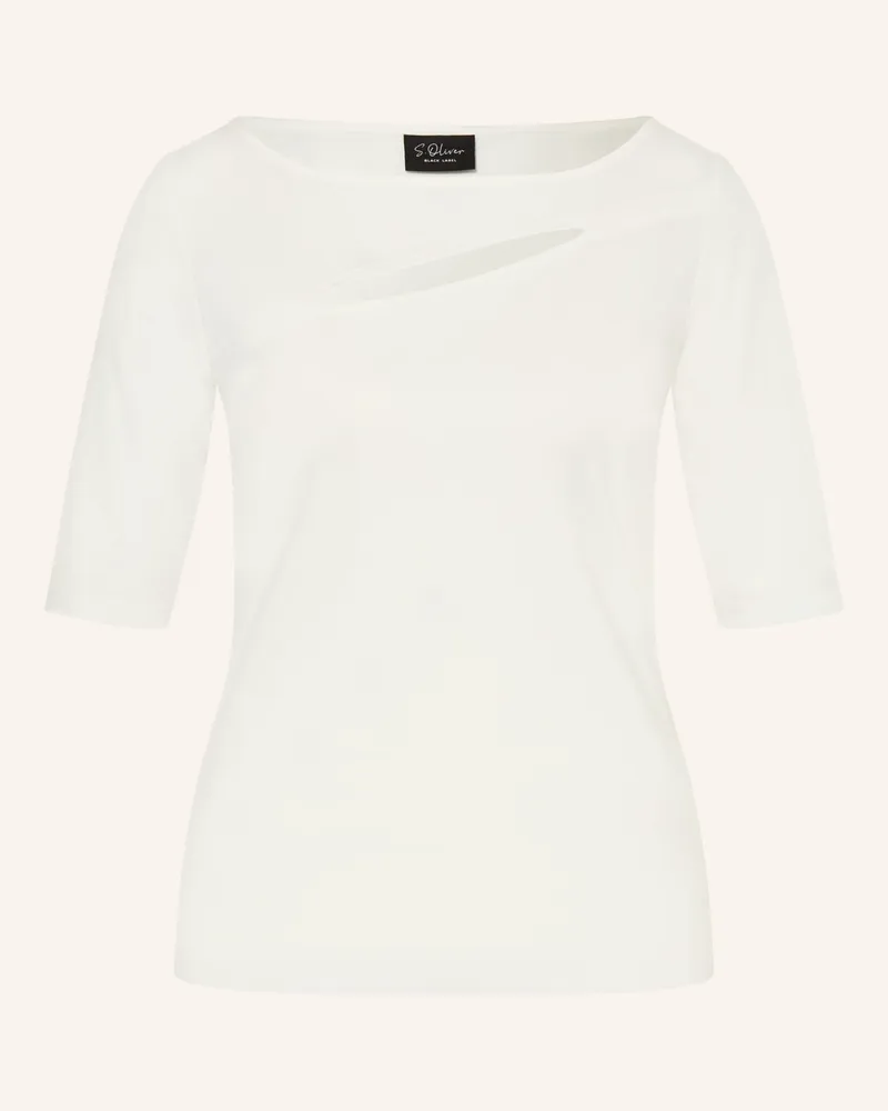 S.Oliver T-Shirt Mit Cut-Out weiss Weiss
